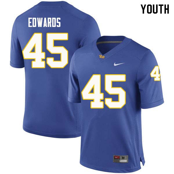 Youth #45 Devon Edwards Pittsburgh Panthers College Football Jerseys Sale-Royal